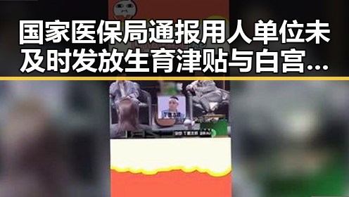 国家医保局通报用人单位未及时发放生育津贴与白宫格斗赛事件引发关注