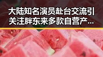 大陆知名演员赴台交流引关注胖东来多款自营产品价格下调