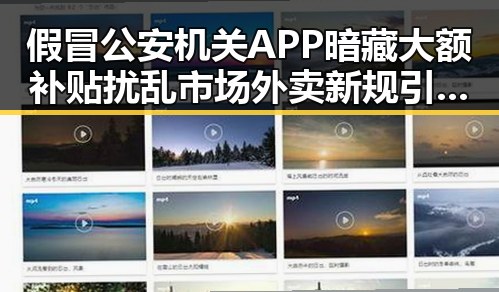 假冒公安机关APP暗藏大额补贴扰乱市场 外卖新规引发吃瓜热潮