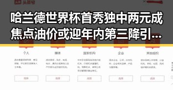 哈兰德世界杯首秀独中两元成焦点油价或迎年内第三降引发关注