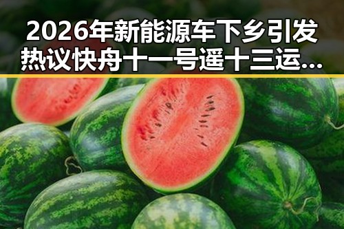2026年新能源车下乡引发热议 快舟十一号遥十三运载火箭成功发射成焦点